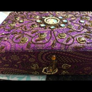 Magenta Jewelry Box with Gems